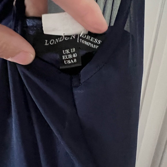 Worn one time. Gorgeous navy dress - Picture 3 of 4